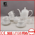 P &amp; T 2015 nouveau produit 15pcs design en argent porcelaine set de thé set de thé set